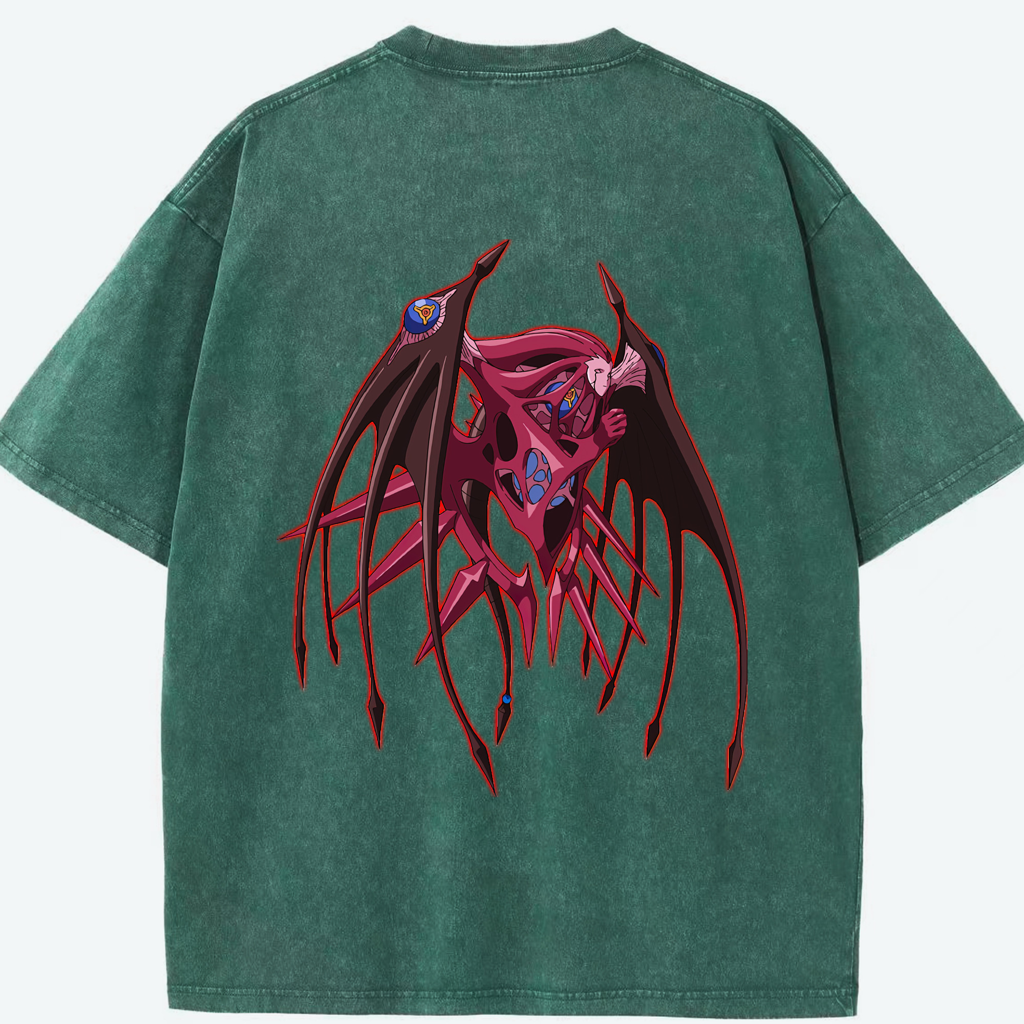 （画像用） 遊☆戯☆王 Yu-Gi-Oh! 綿100% ヴィンテージ風 半袖Tシャツ（背面プリント）